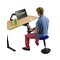 Uncaged Ergonomics WobbleStoolStandingDeskStoolTallAdjustableHeightBalanceStool, WSF-u WSF-U - alternate 8